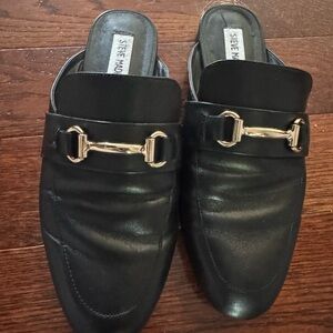Steve Madden Black Leather Loafers